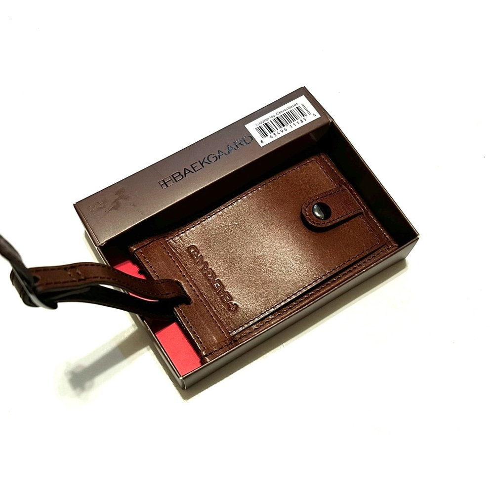 New Baekgaard Brown Luggage Tag called Canvas Desert. - Picture 2 of 8